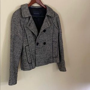 Black and white fall blazer.